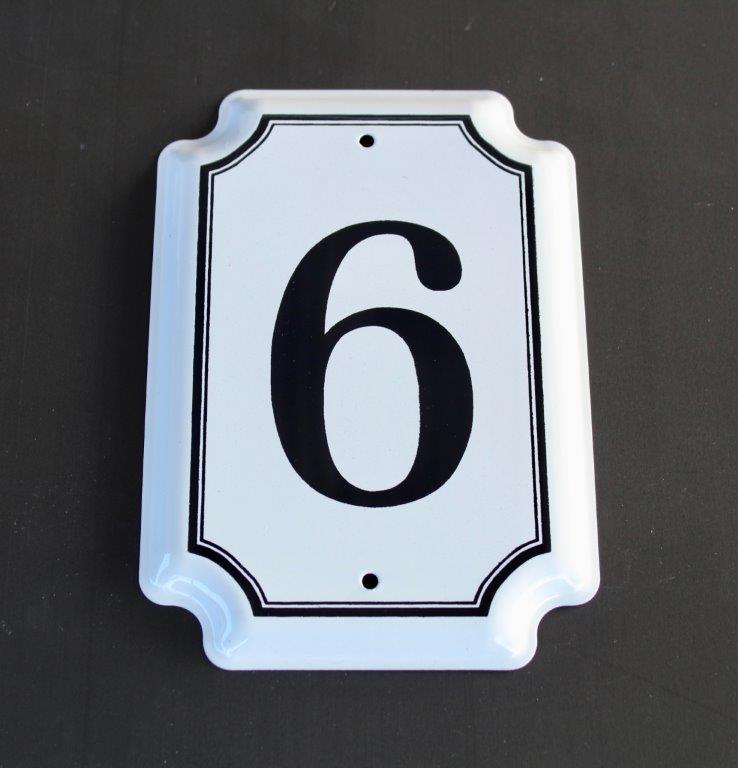 No. 6 Enamel Plaque